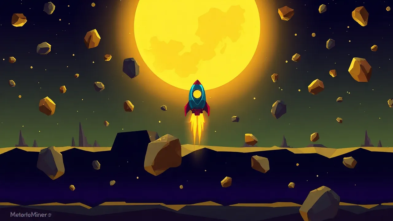 Meteorite Miner Arcade Game Strategy and Relaxation image