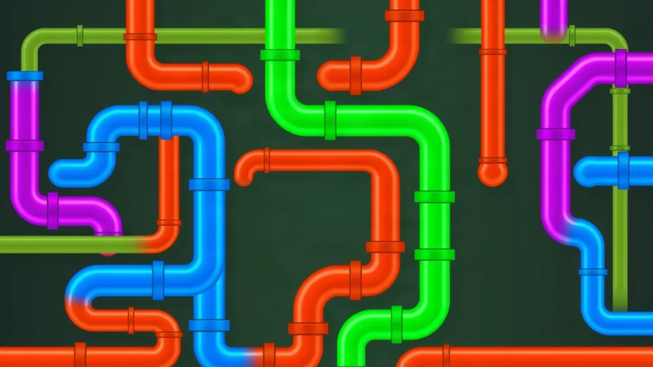 Play Connect Pipe! Color Puzzle Game for Free Online image