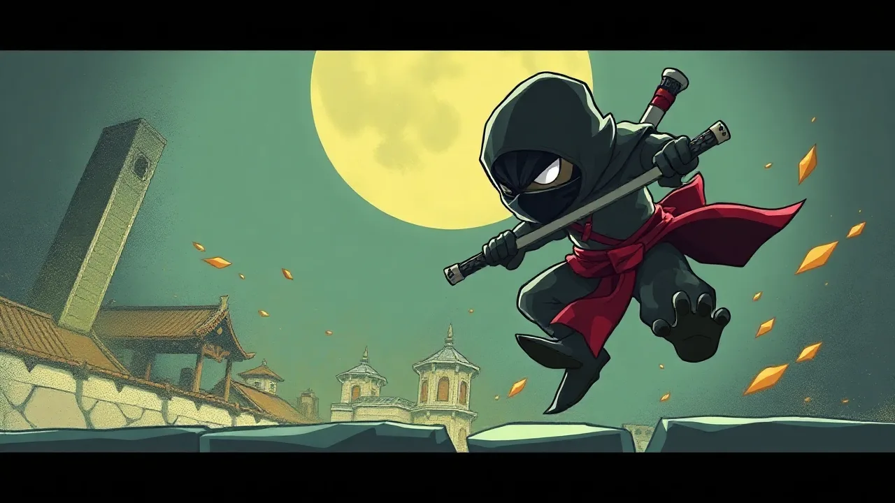 Master the Art of Stealth in Frogy Ninja 2D image