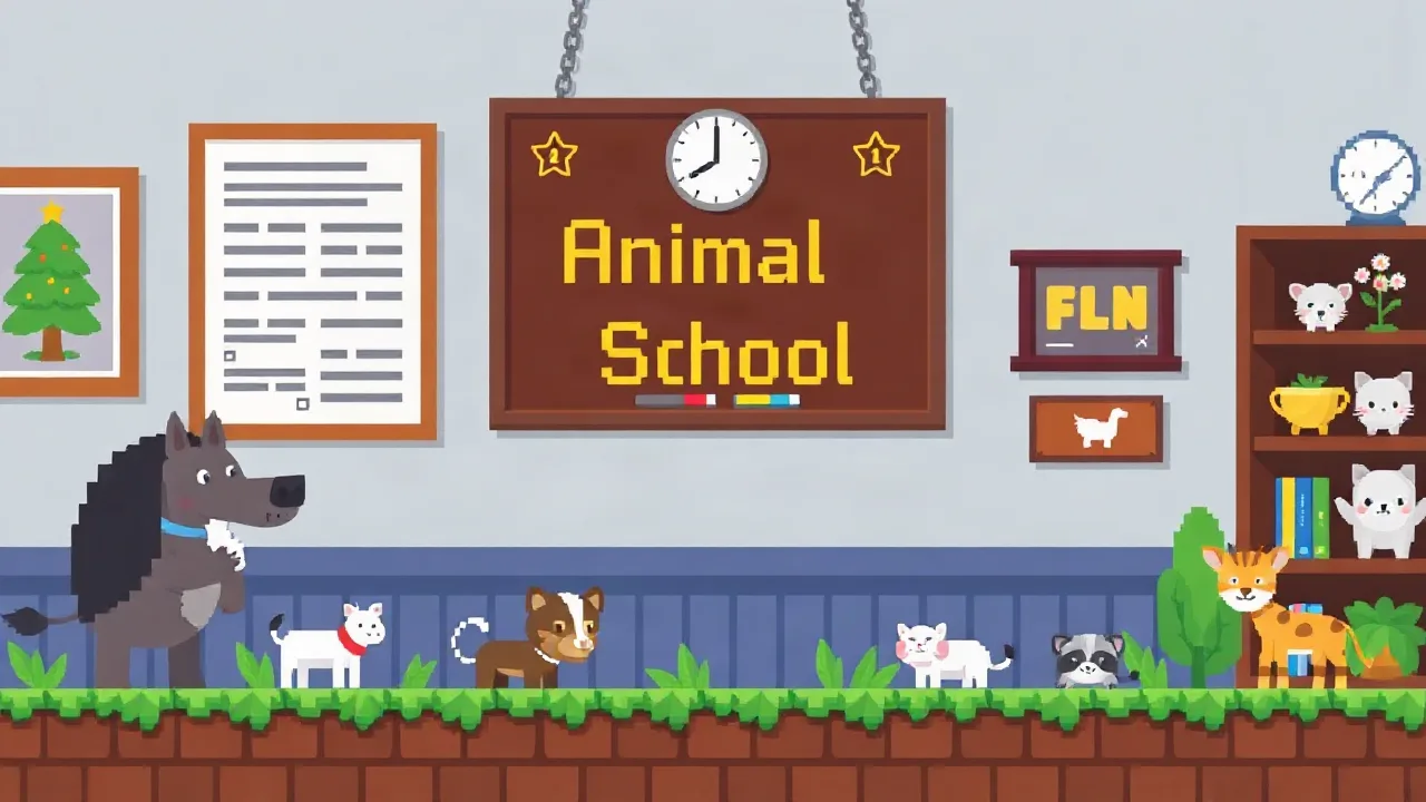 Learning Animal Facts in PixelCraft Animal School image