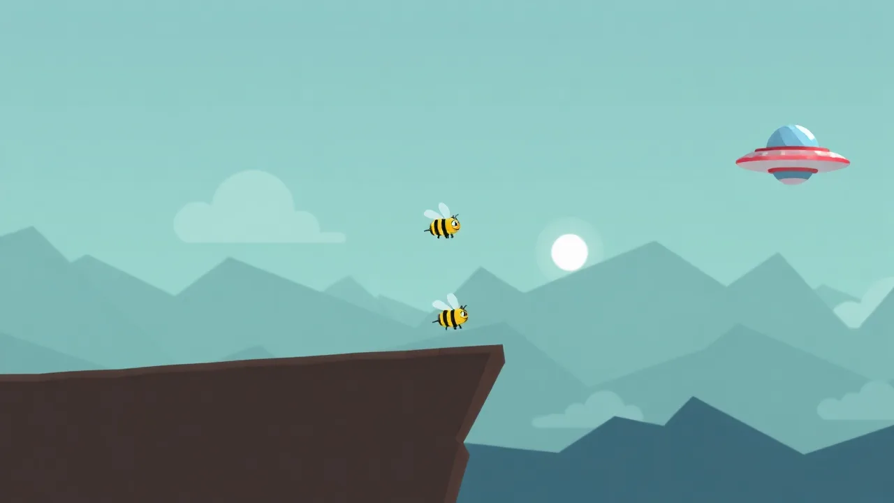 Bee vs flying saucers Flight Adventure image