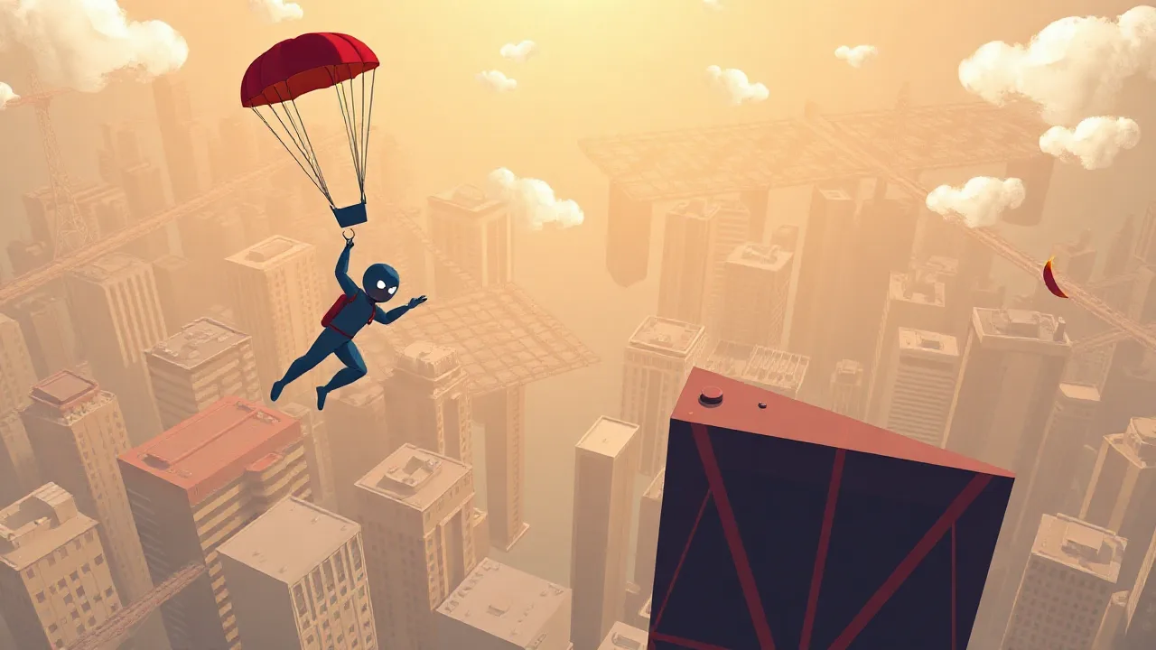 Stickman Base Jumper: The Ultimate Skydiving Challenge image