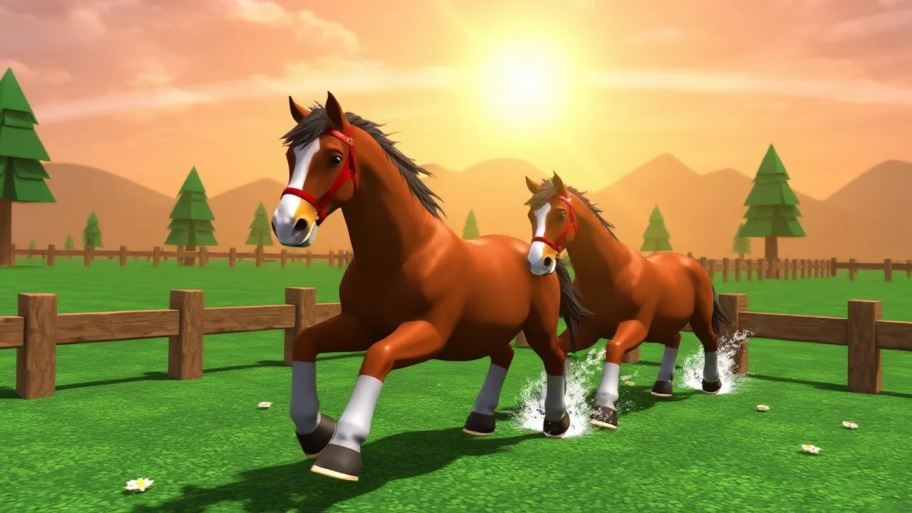 Noob vs Pro HorseCraft Roblox Arcade Obby Guide image