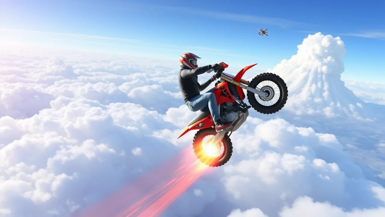 Soaring Through the Clouds in Moto SkyRace Mayhem image