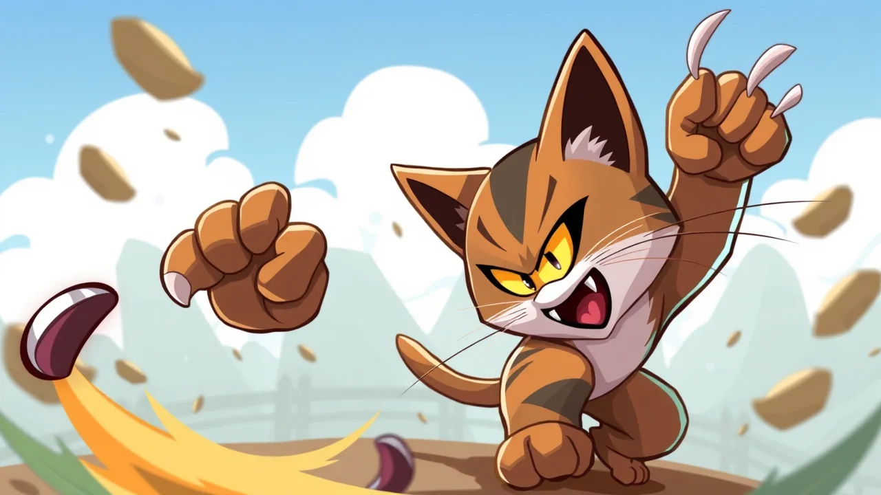 Purrfect Action: Unleashing the Feline Fury in Cat Face image