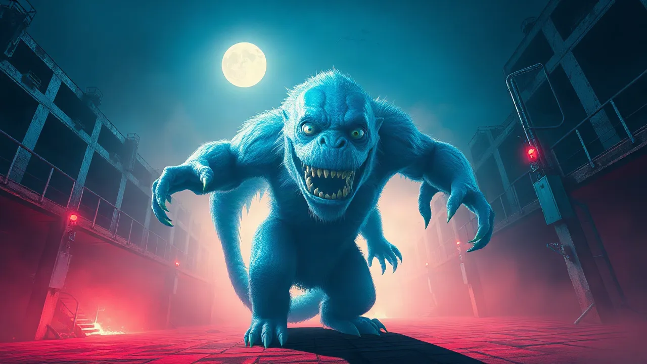 Survive the Terror in Hide And Seek Blue Monster image