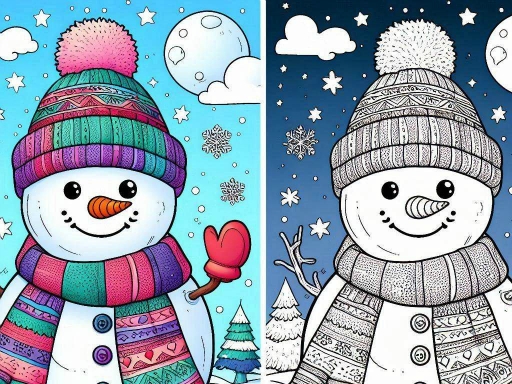 Fun Winter Coloring with BTS Winter Coloring image