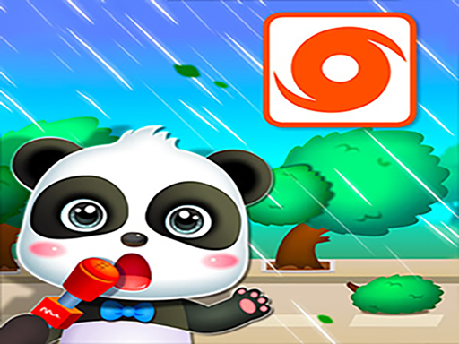 Baby Panda Hurricane Safety Voxel Educational Game image