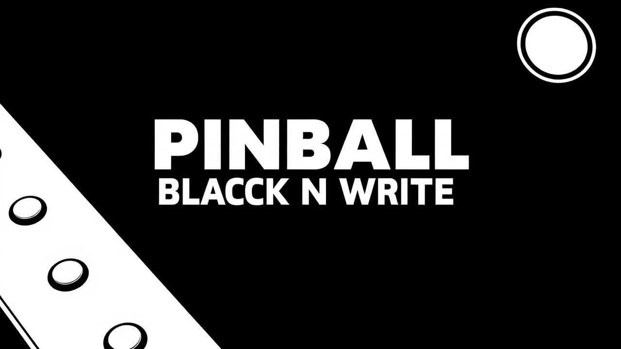 Retro Fun Awaits in Pinball Black N White image