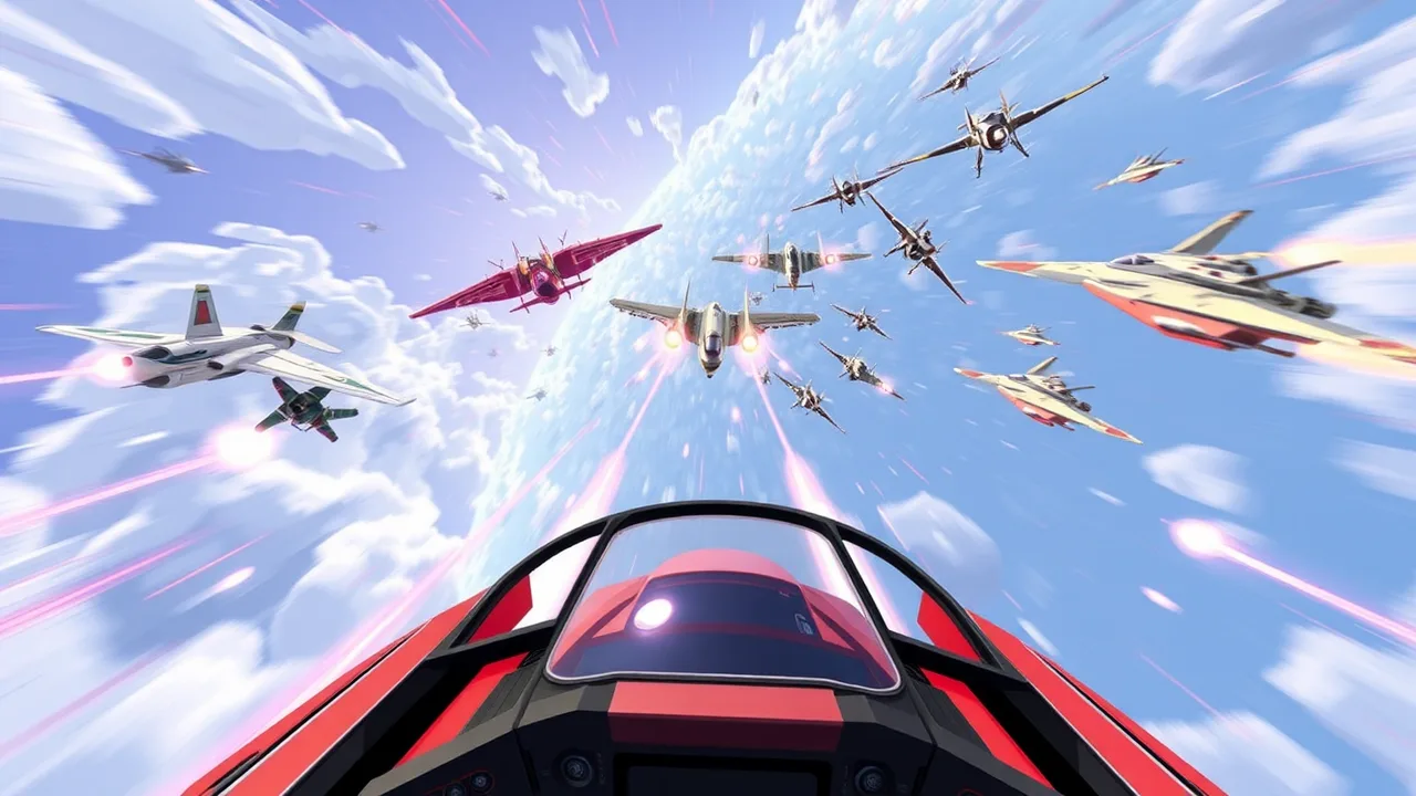 Sky Glide: Thrilling 2D First Person Shooter image