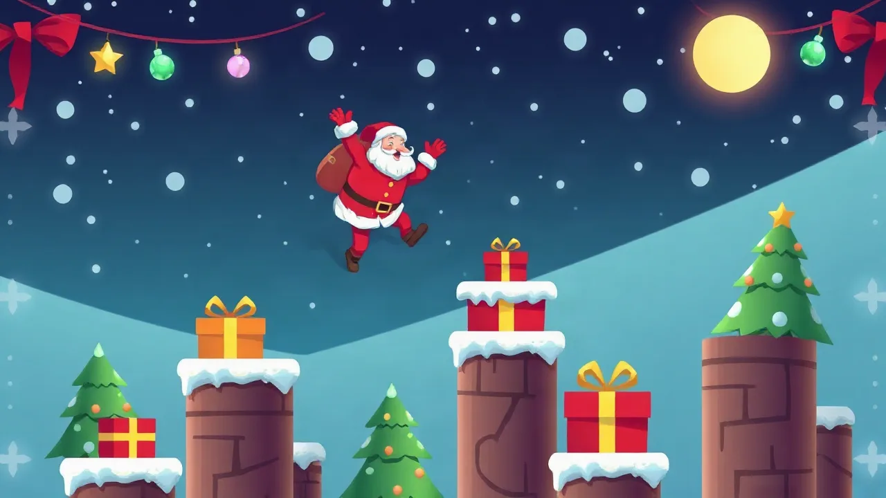 Can you beat the high score in the santa jump game? image