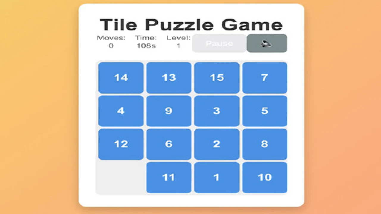 Tile Puzzle Game: A Challenging Action Puzzle image
