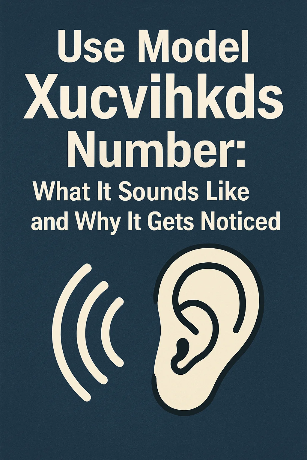 Use Model Xucvihkds Number What It Sounds Like and Why It Gets Noticed image